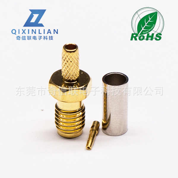 SSMA射频头 SSMA母头压接式rg174/316信号馈线SSMA连接器