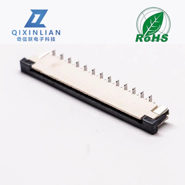 0.5mm fpc 封装13针焊接抽屉式上接H2.0PCB板端