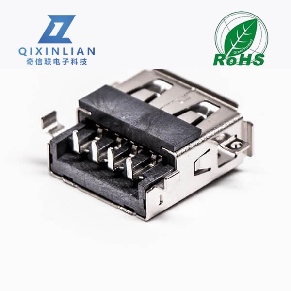 type-a型usb口母头90度短体反向沉板插板