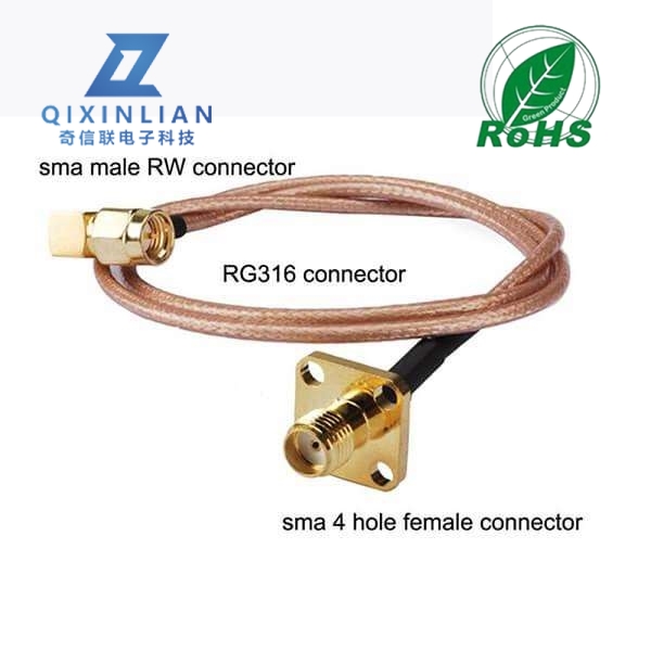 RF SMA公头线RG316延长线接SMA公转母线长10CM